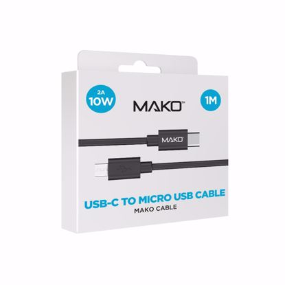 Picture of Mako Mako USB-C to Micro USB Cable USB 2.0 1M In Black